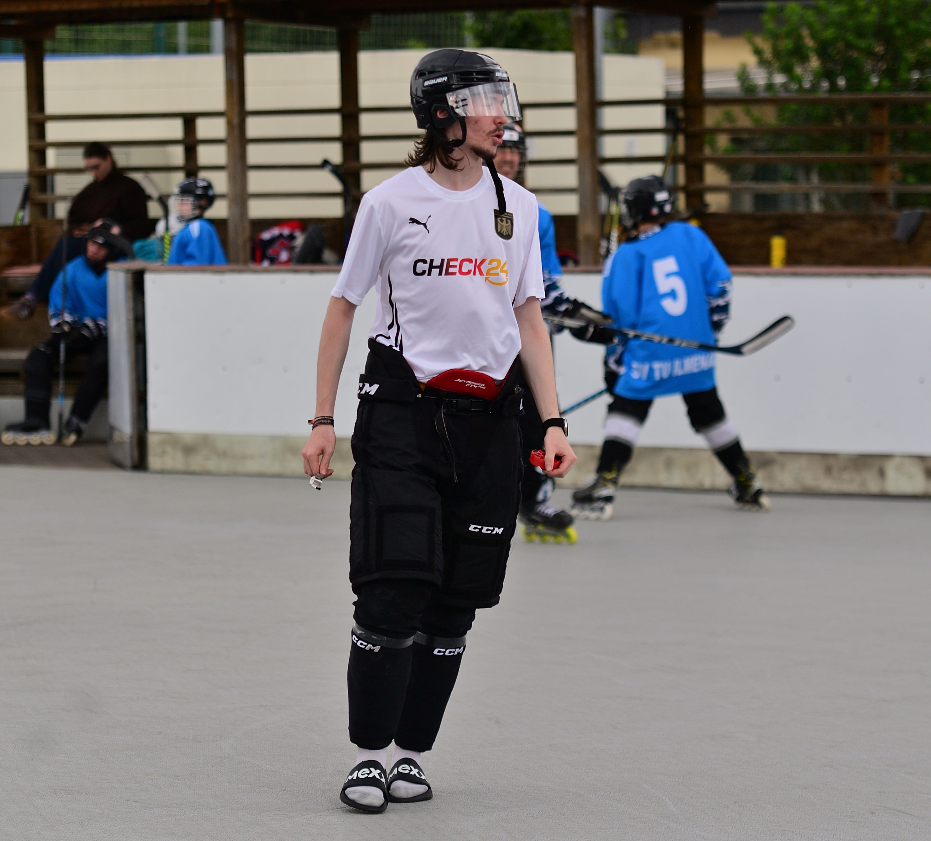 Inlinehockey Action beim Medizinpokal Erfurt